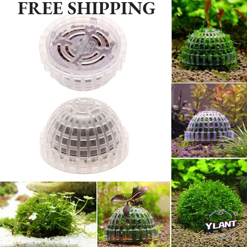 

SWT Ball Holder for Aquarium Crystal Red Shrimp House Fish Tank Decor Filter Accessories Aquarium Decoration Plants Bio Moss