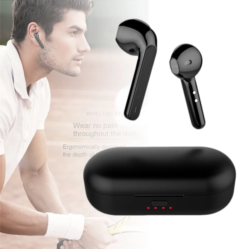 Беспроводные наушники Eaburds Freebuds с микрофоном super bass Bluetooth 5 0 зарядным чехлом для