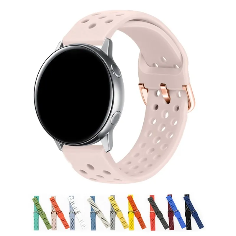 20 мм 22 ремешок для Samsung Galaxy watch 3 45 41 active 2 gear S3 Frontier huawei gt 2e amazfit bip gts часов|Ремешки
