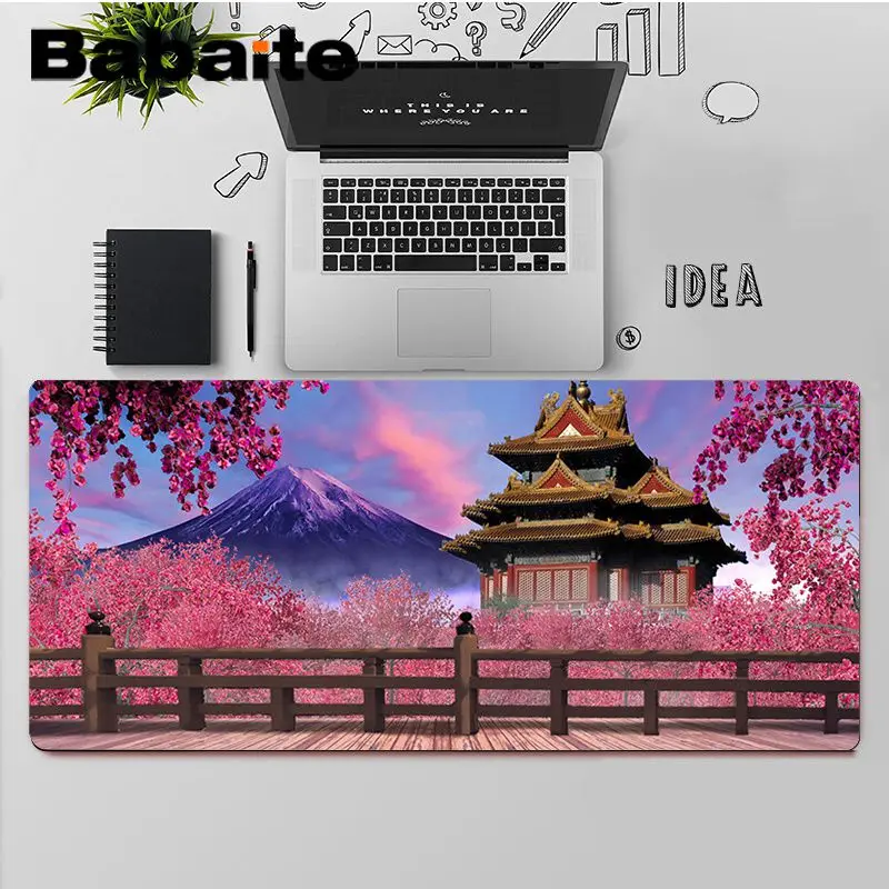 

Babaite High Quality Japanese Art Locking Edge Mouse Pad Game Free Shipping Large Mouse Pad Keyboards Mat