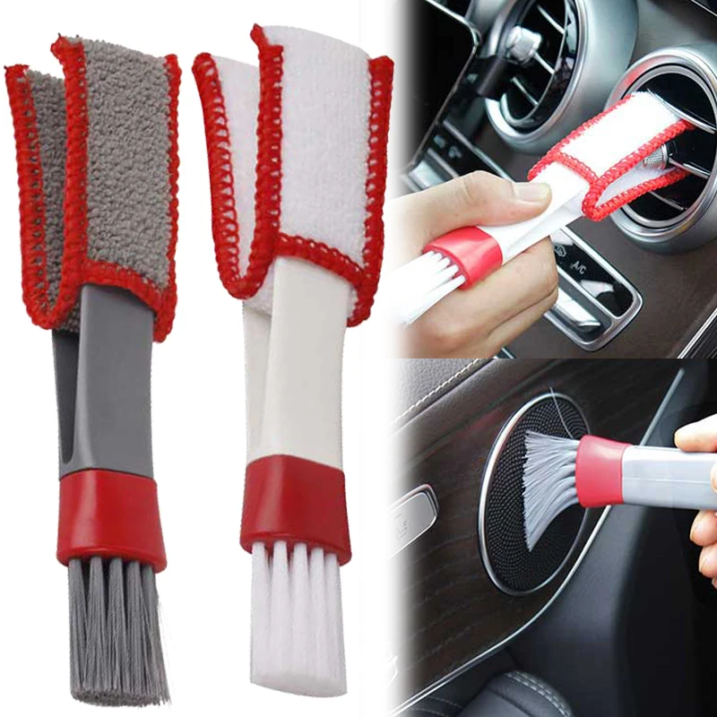 

Car Cleaning Brush Microfiber Brush Car Detailing Duster Brush Cleaning Supplies Auto Grille Blinds Cleaner Car Accessories
