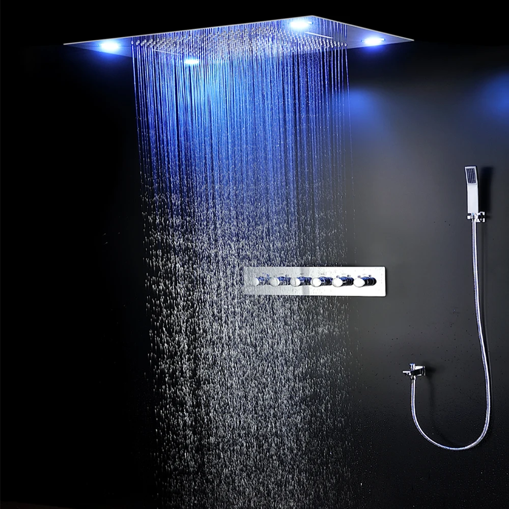 Современные Термостатические Смесители для душа большой набор Дождевого