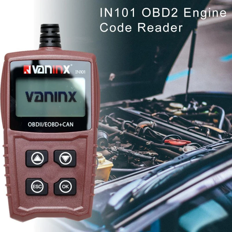 

2019 New IN101 OBD2 Car Reading Card Battery Detector Engine Code Reader Portable Scan Tool Diagnostic Scanner Car accessories
