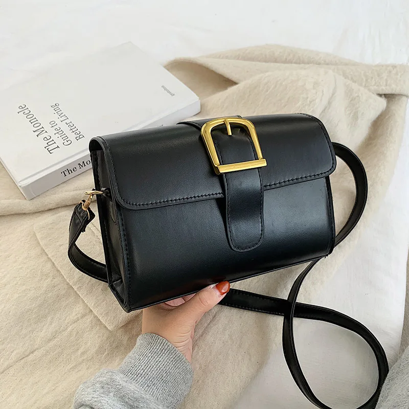 

Women's Bag New Underarm Lock Small Square Bag Vintage Oily Leather Messenger Shoulder Bags For Women Small