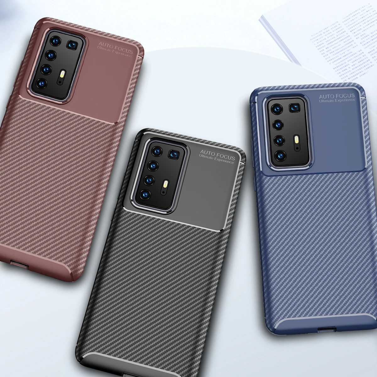 Матовый чехол для huawei P40 Pro Nova 5T 6SE Honor 20 mate 30 P30 мягкий резиновый из углеродного