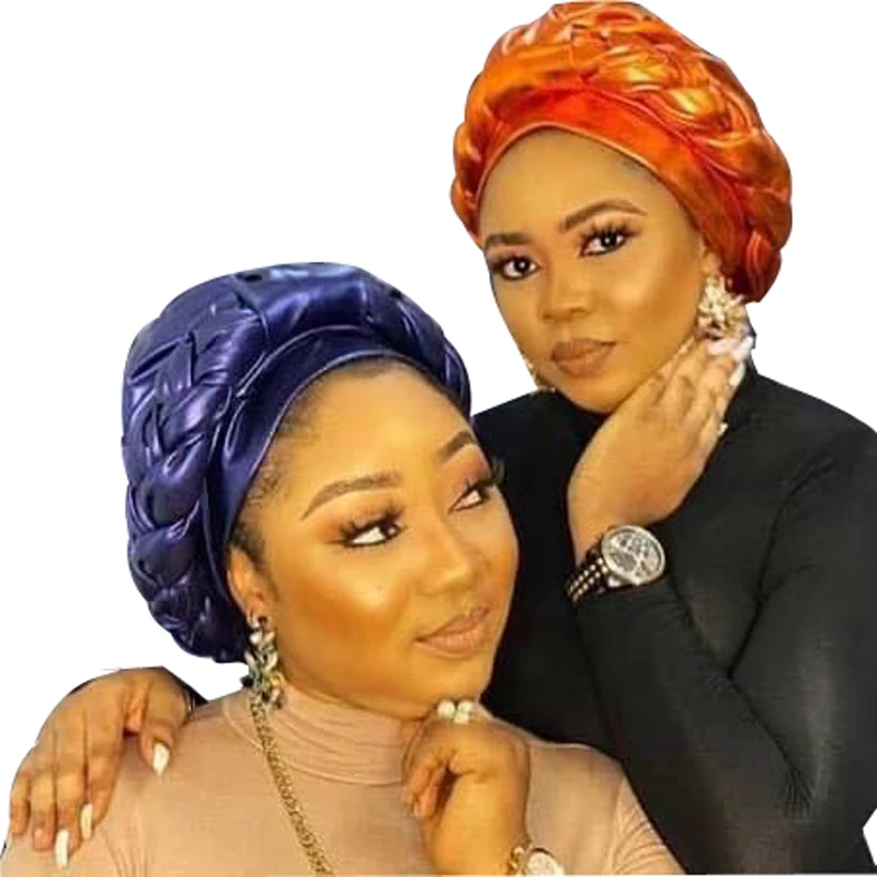 Новая модная плетеная шапка тюрбан для женщин с узлом африканские Авто гелевые