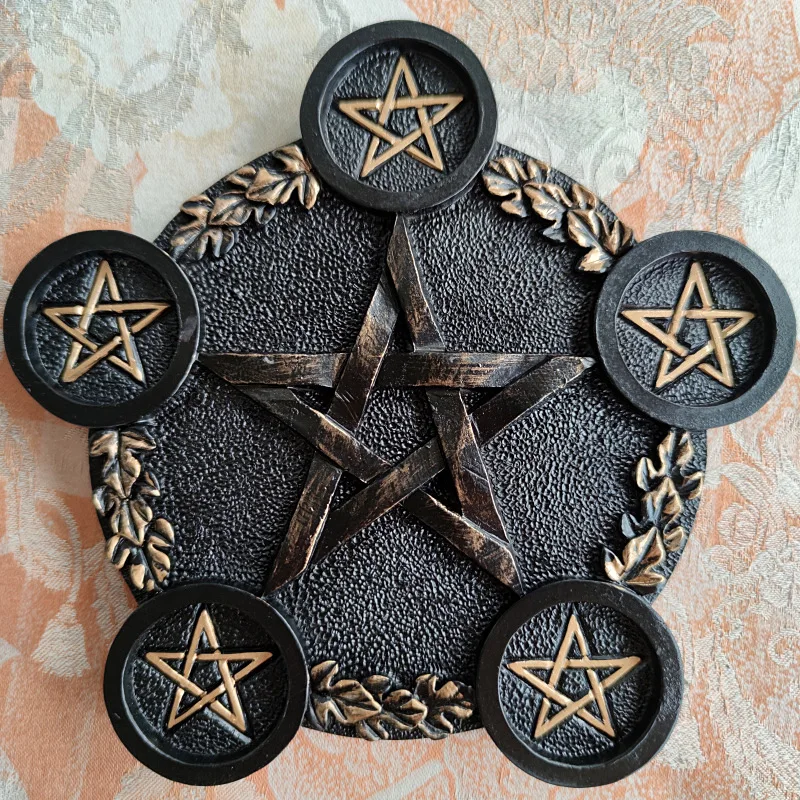 Pentagram Candle Holder Altar Light Decoration Cup Board Game Tarot Astrology Props Witchcraft Supplies | Спорт и развлечения
