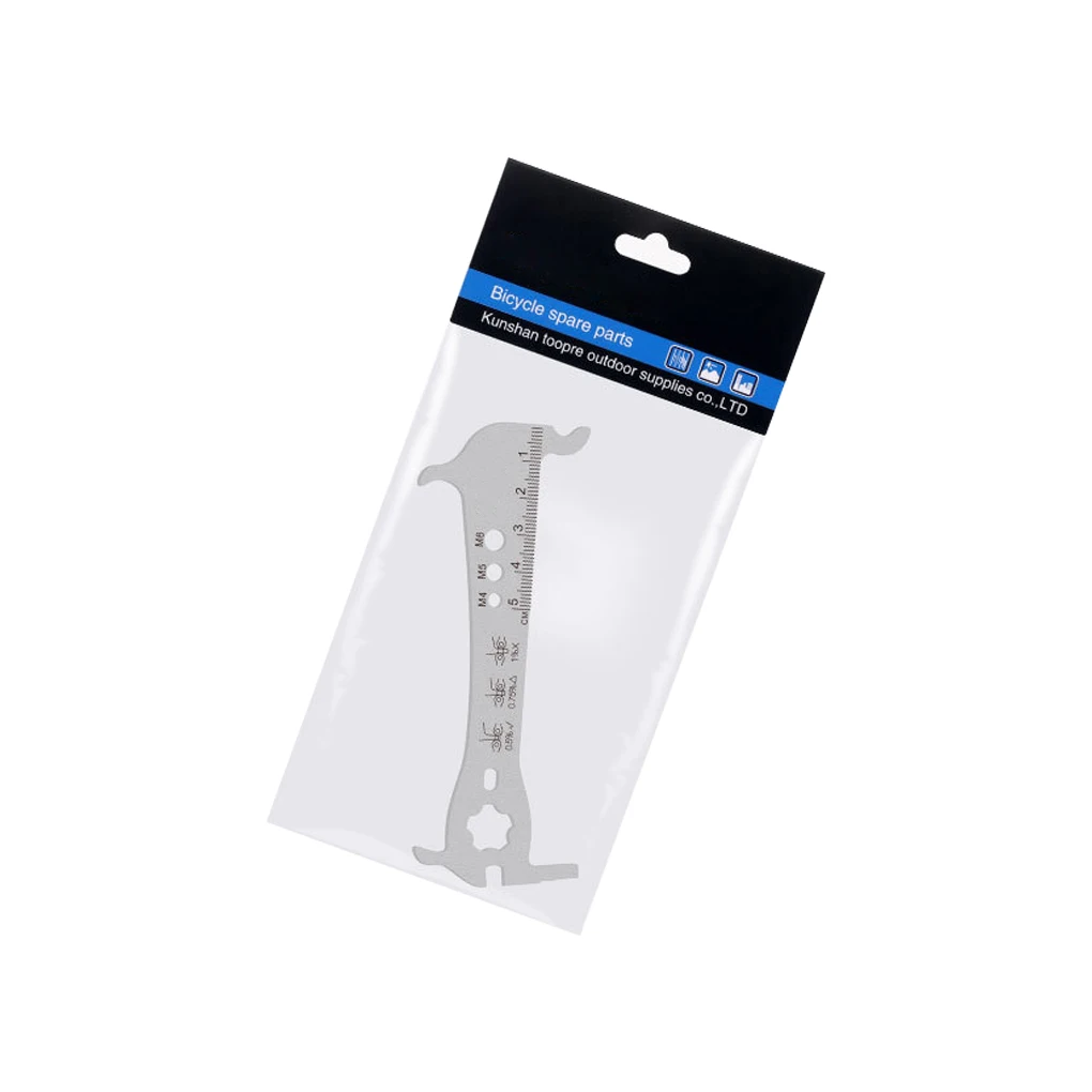 

Stainless Multifunction 3 in 1 Bike Chain Checker MTB Bike Road Bicycle Chain Wear Loss Indicator Checker W/Chain Hook