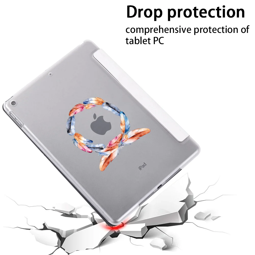 Умный чехол для планшета Apple IPad Pro 11/air 4/air 3/mini 1 2 3 4 5/pro 10.5/IPad (7-го/8-го поколения) регулируемый трехскладочный чехол+ ручка.