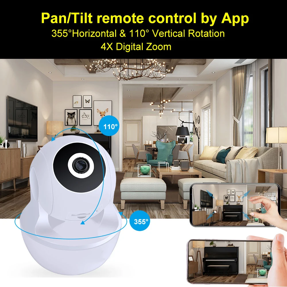 4K Wifi беспроводная домашняя ip-камера безопасности 2.0MP ИК-сеть CCTV камера наблюдения