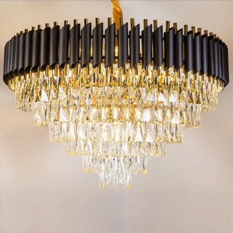 Хрустальная люстра K9 Современная круглая элегантная Подвесная лампа для