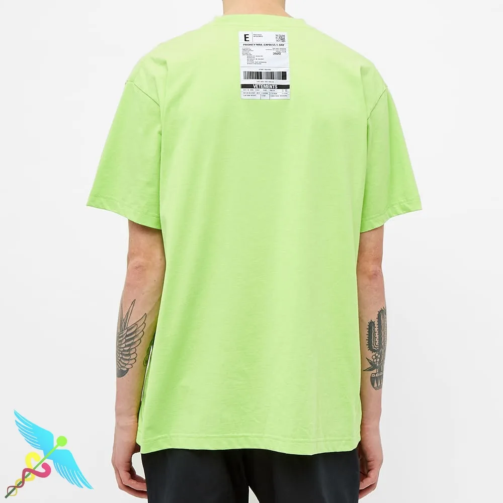 

VETEMENTS Logo T-shirt Fashion Casual Cotton T Shirts Men Women Tag VTM Garderobe Strip Vetements Top Tees Harajuku Streetwear