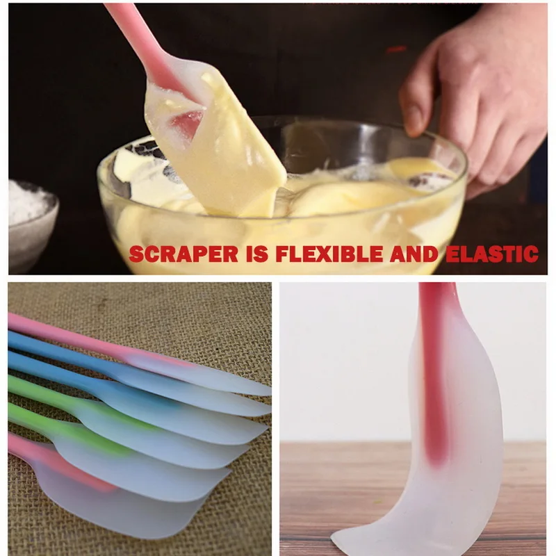 

Baking Tool Spatula for Cake Silicone Spatula Baking Pastry Kitchen Spatula Cream Mixer Ice Cream Scoop Cream Scraper