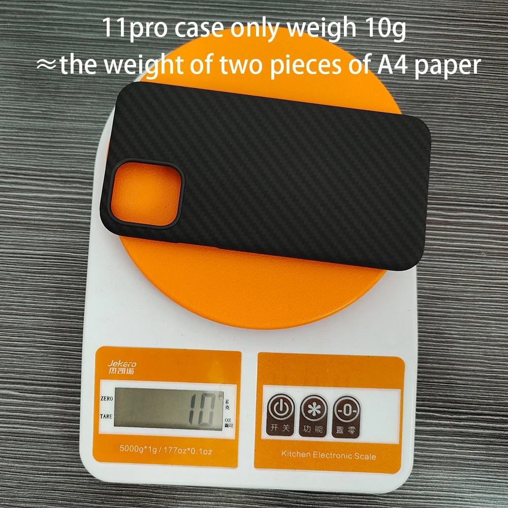 100% Aramid Fiber Phone Case for iPhone 11 Pro Minimalist Ultra-thin Case Carbon Fiber Cover for iPhone 11Pro Shell