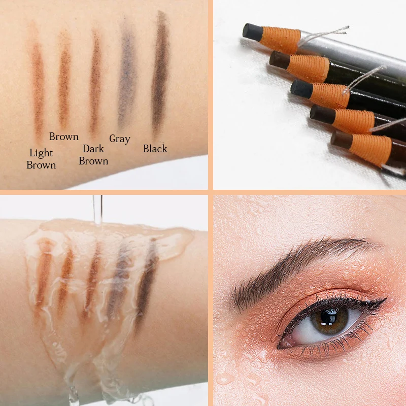 

24 pcs Permanent Makeup Eye brow Pencil Microblading Tattoo Pen Waterproof Positioning Natural Lip Eyebrow Crayon Enhancer Tool