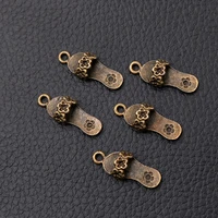 12pcslot ancient bronze slippers charm metal pendants diy necklaces bracelets jewelry handicraft accessories 2410mm p186