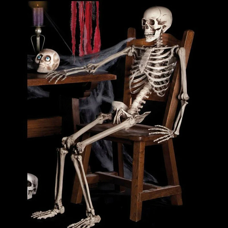 Декор для Хэллоуина, вечеринки игрушка человечек Скелет постижимые суставы маленькая полная модель костей тела