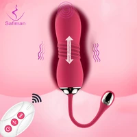 telescopic vibrator male prostate massager wireless remote control dildo butt plug vibrator g spot eggs anal sex toys for women