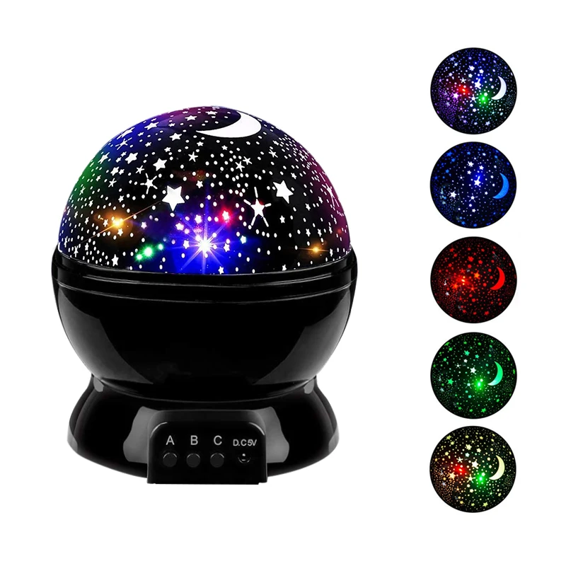 Светодиодный проектор ночной Светильник вращающийся звездное небо Волшебная проекционная лампа USB Ночная лампа Звездный светильник Рожде...