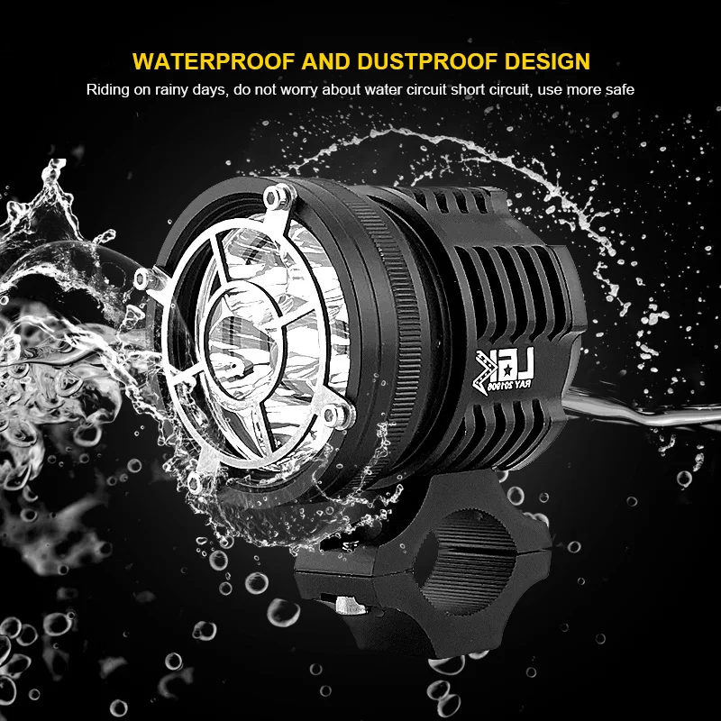 

12000LM LED Motorcycle Headlight Universal L6K Spotlight 60w 6 lamp beads Motorbike Headlight Fog Lamp Spot Light super white