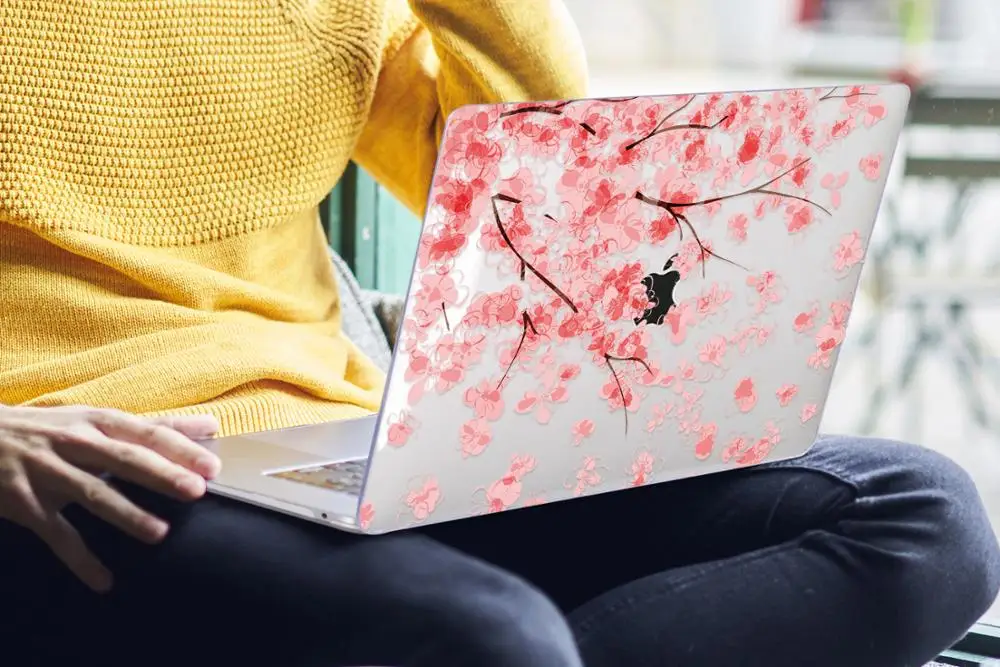 Цветочный чехол для ноутбука MacBook Air 13 A1466 A1932 Pro 13 15 16 дюймов Сенсорная панель A2141 a2159 пластиковый жесткий чехол Keybaord