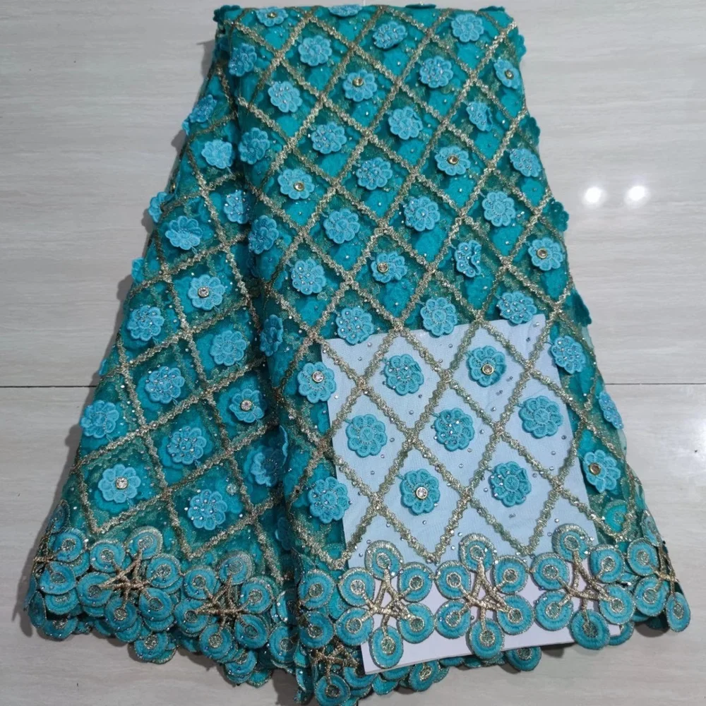 New arrival African Lace Fabric 2020 High Quality French Nigeria Tulle for Wedding Party Swiss Voile Mesh Sew | Дом и сад