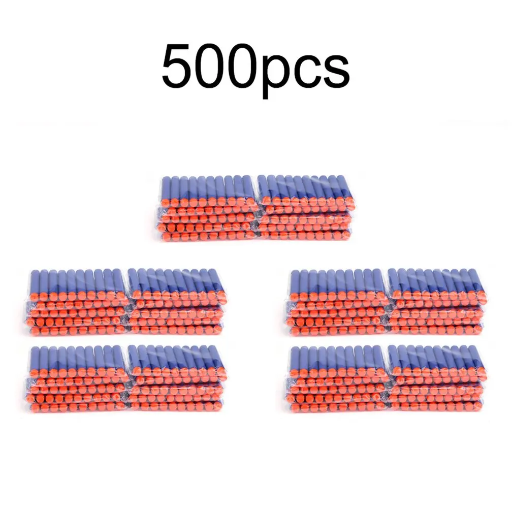 Genuine 500/100 PCS Safe Foam Bullet EVA Soft Bullet Solid Bullet Darts For Nerf N Strike Elite Series Blasters for Toy Gun