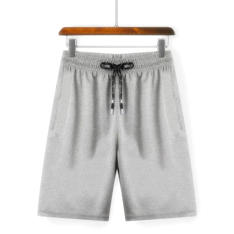 

Men Casual Drawstring Waist Workout Shorts with Zipper Pockets Sport Beach Pants U50C