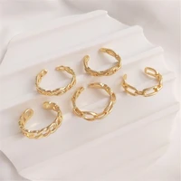 14k gold filled open ring linked chain ring high fashion simple network red ins wind ring