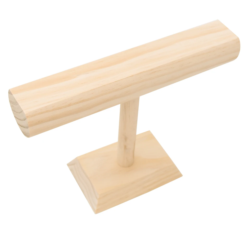 

T-бар Деревянный Дисплей Организатор Витрина подходит ожерелье браслет ручной работы ремесло