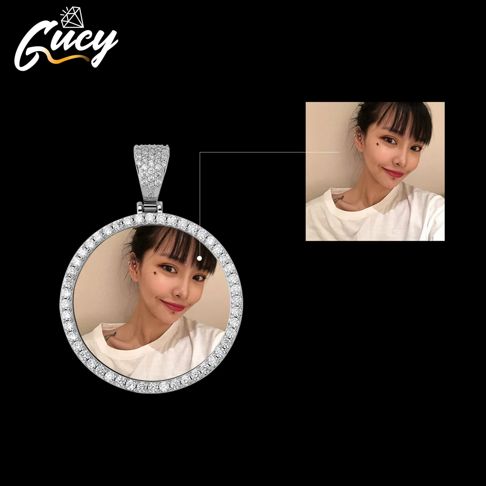 Кулон GUCY мужской с круглой задней частью, модное колье с цепочкой для тенниса, кубический циркон, Ювелирное Украшение в стиле хип-хоп, на зак...
Кулон GUCY мужской с круглой задней частью, модное колье с цепочкой для тенниса, кубический циркон, Ювелирное Украшение в стиле хип-хоп, на зак...