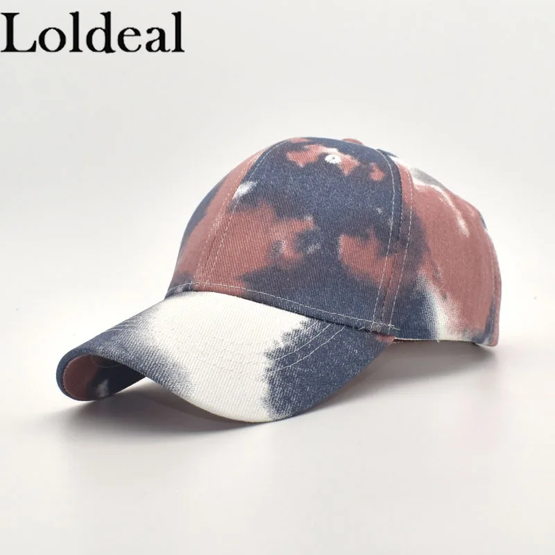 

Loldeal New Style Baseball Cap Unisex Fashion Tie-dye Outdoor Casual Sunshade
