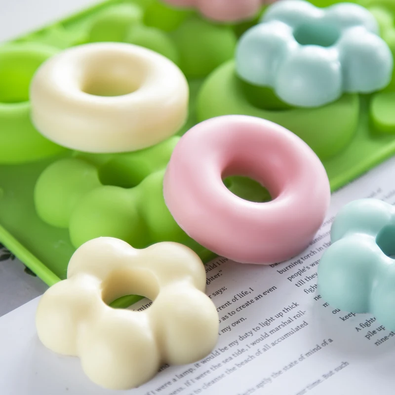 

6Cavity Silicone Donut Mold Donut Mousse Chocolat Cake Mold Sugar Baking Molds DIY Handmade Soap Making Mould Decoration Tools