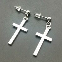2022women cross earrings fashion punk cross pendant cartilage drop dangle earrings jewelry aretes de mujer modernos