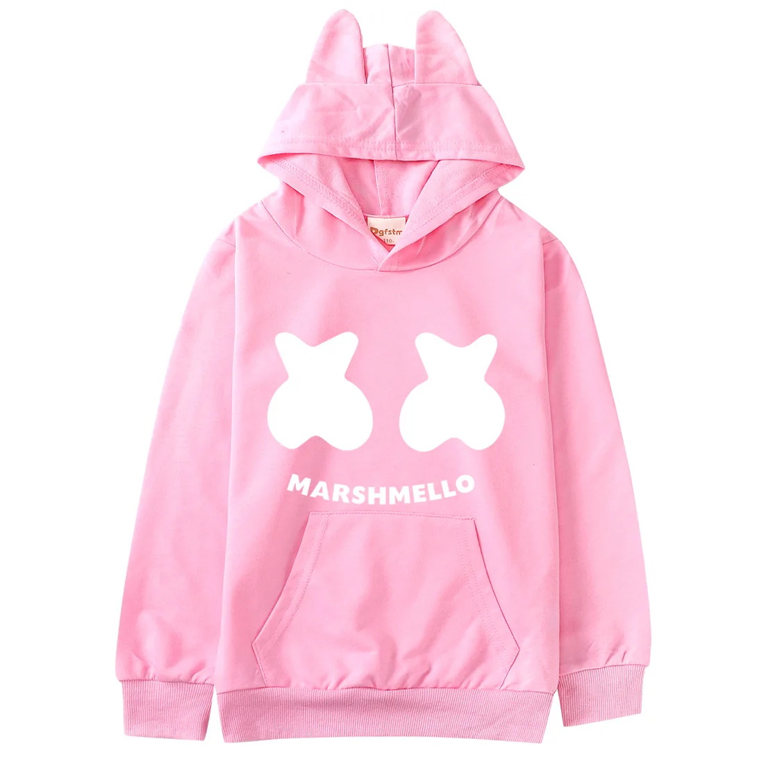 DJ Marshmello логотип лица одежда с кошачьими ушками для мальчиков повседневные