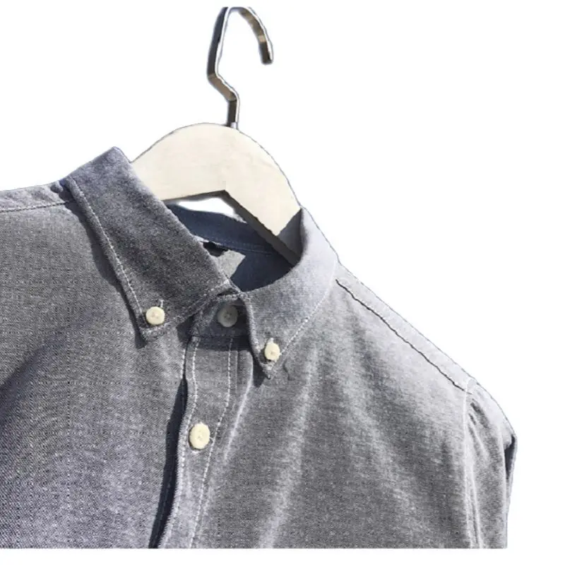 

2021 Spring/Summer hot style Men's Pure Long Sleeve Shirt, Boys' British Style Student Casual Fashion Shirt