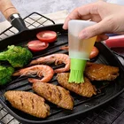 1 шт., портативная силиконовая бутылка для масла с кисточкой, масло для гриля, жидкое масло, кондитерские изделия, кухонный инструмент для выпечки, барбекю, инструменты для барбекю