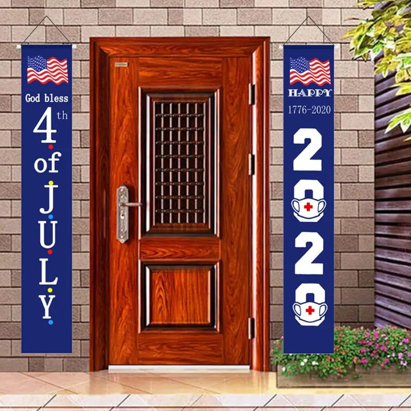 2 шт. 4 июля знак крыльца патриотическая дверь занавес День Независимости флаг