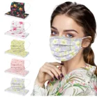 50 шт Одноразовые Уход за кожей лица маска для полости рта обувь c модным цветочным принтом маски, способный преодолевать Броды для взрослых 3-х слойные Анти-пыль защитная маска дышащая Mascarilla