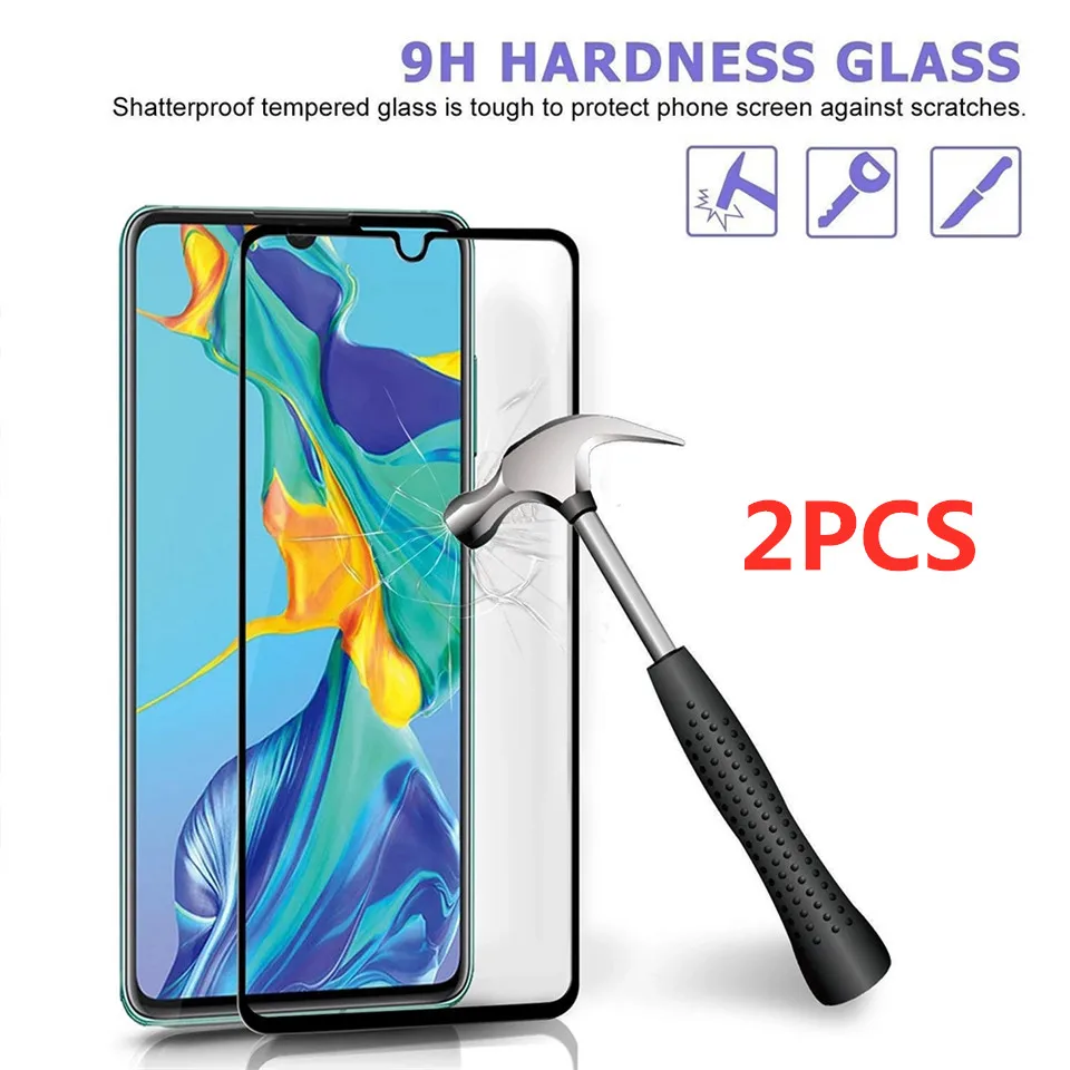 2 шт. полное покрытие закаленное стекло Защита экрана для Huawei Y9S Y5 Y6 Y7 Y9 Prime Pro 2019