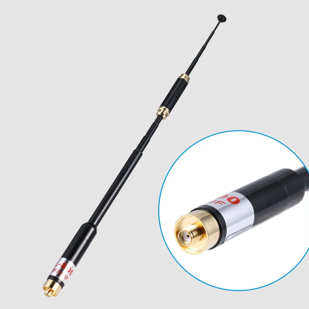 Двухдиапазонная телескопическая антенна Uhf Vhf Sma-femмина Al800 для радио Baofeng Cb Walkie Talkie