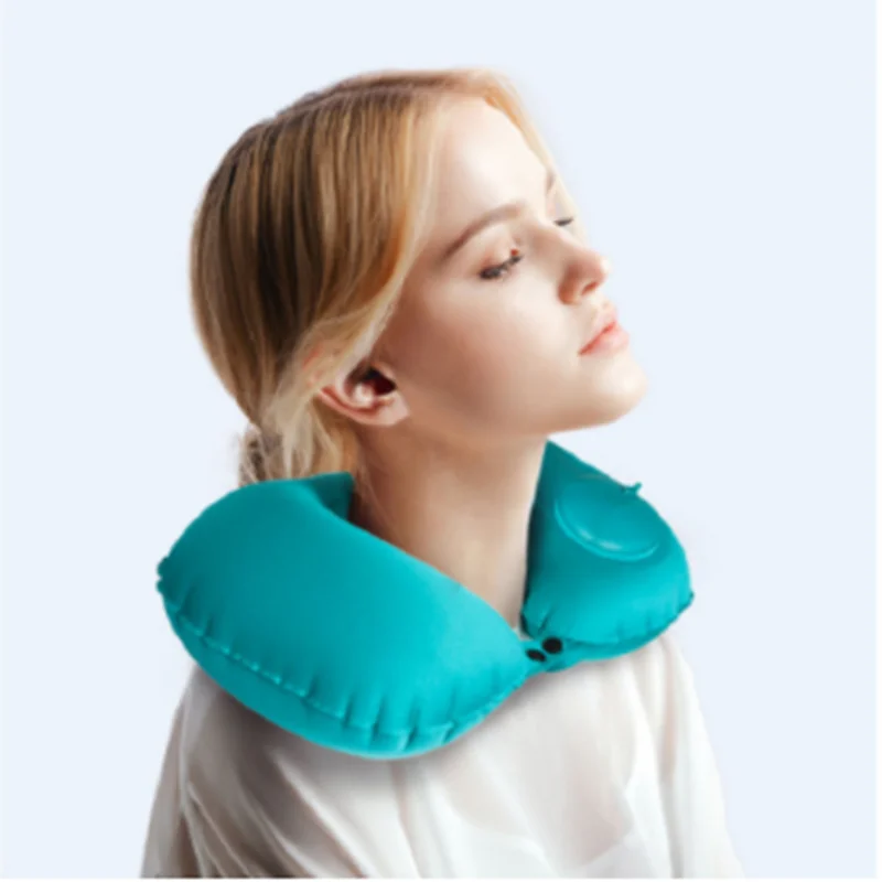 Портативная надувная u образная подушка для путешествий складная офиса самолета