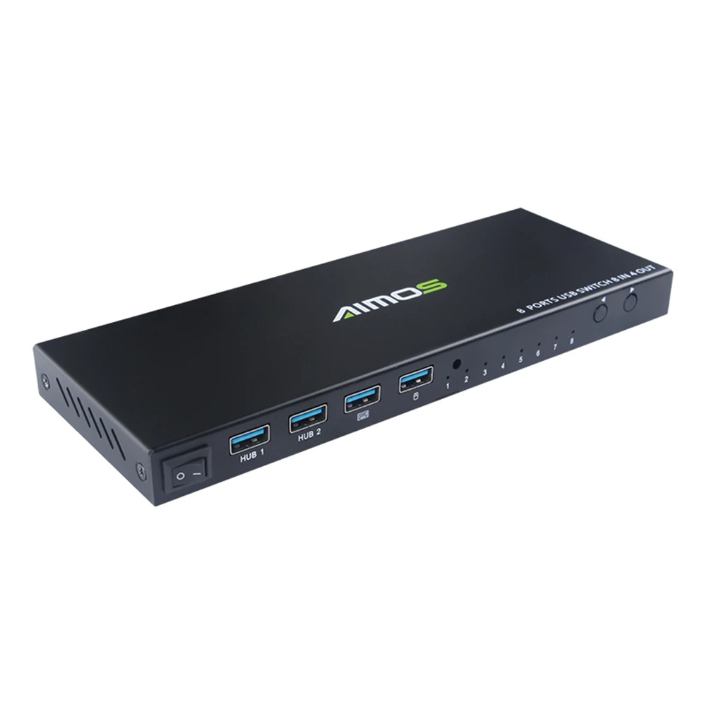 8 Ports KVM Switch Splitter Adapter 1080P 4K Computers Sharing Devices Peripheral HDMI-compatible for Keyboard Mouse