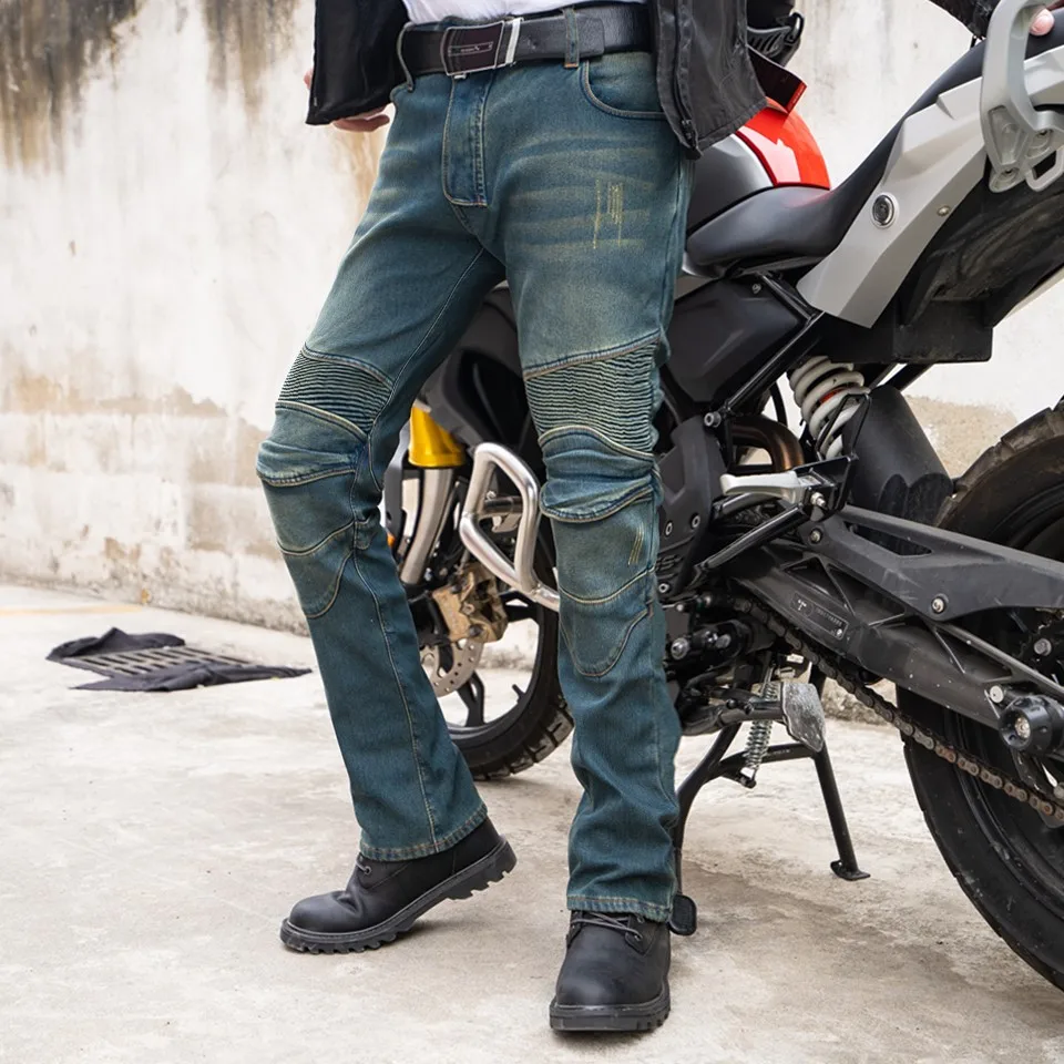Мотоциклетные брюки бархатные водонепроницаемые джинсы мотоциклетные мужское
