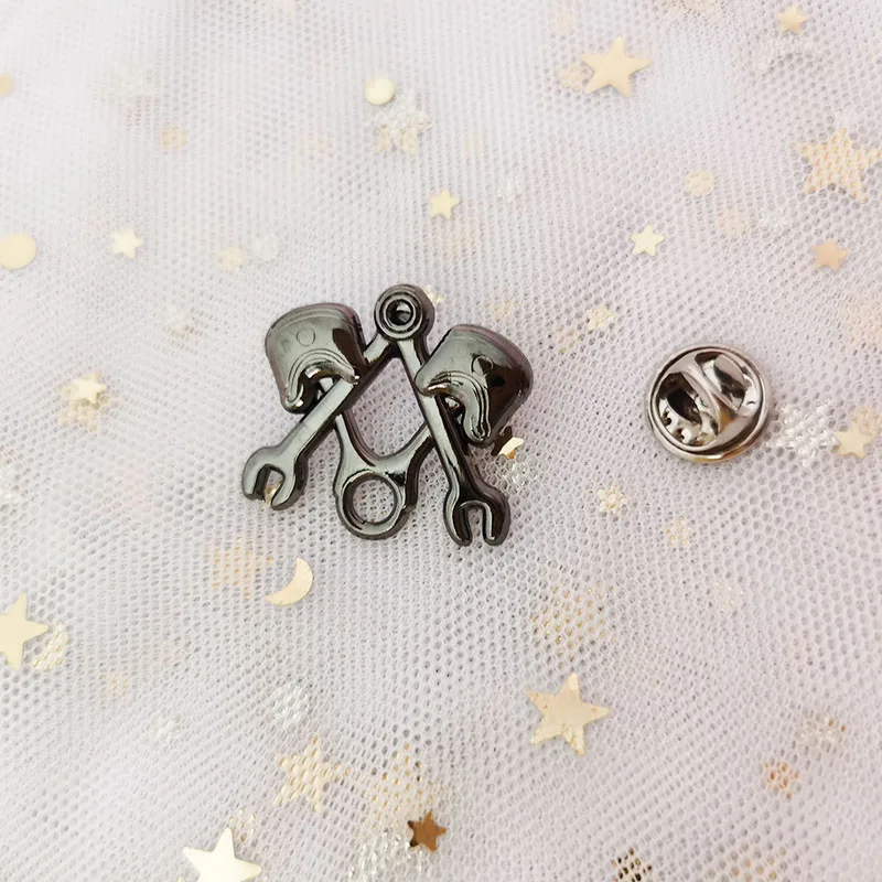 50pcs Biker 3D Free Masons Brooch Custom Pins Badge Freemasonary Piston Wrench Biking Lapel Pin Masonic Tools Hat Jacket | Дом и сад