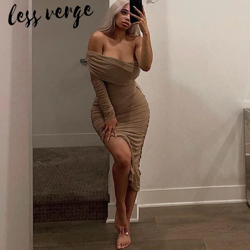Simplee сексуальное Элегантное летнее Облегающее с драпировкой длинное женское