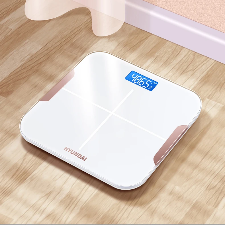 

Glass Digital Body Scales Electronic Bathroom Smart White Fat Scale Led Usb Charging Pese Personne Household Products DG50S