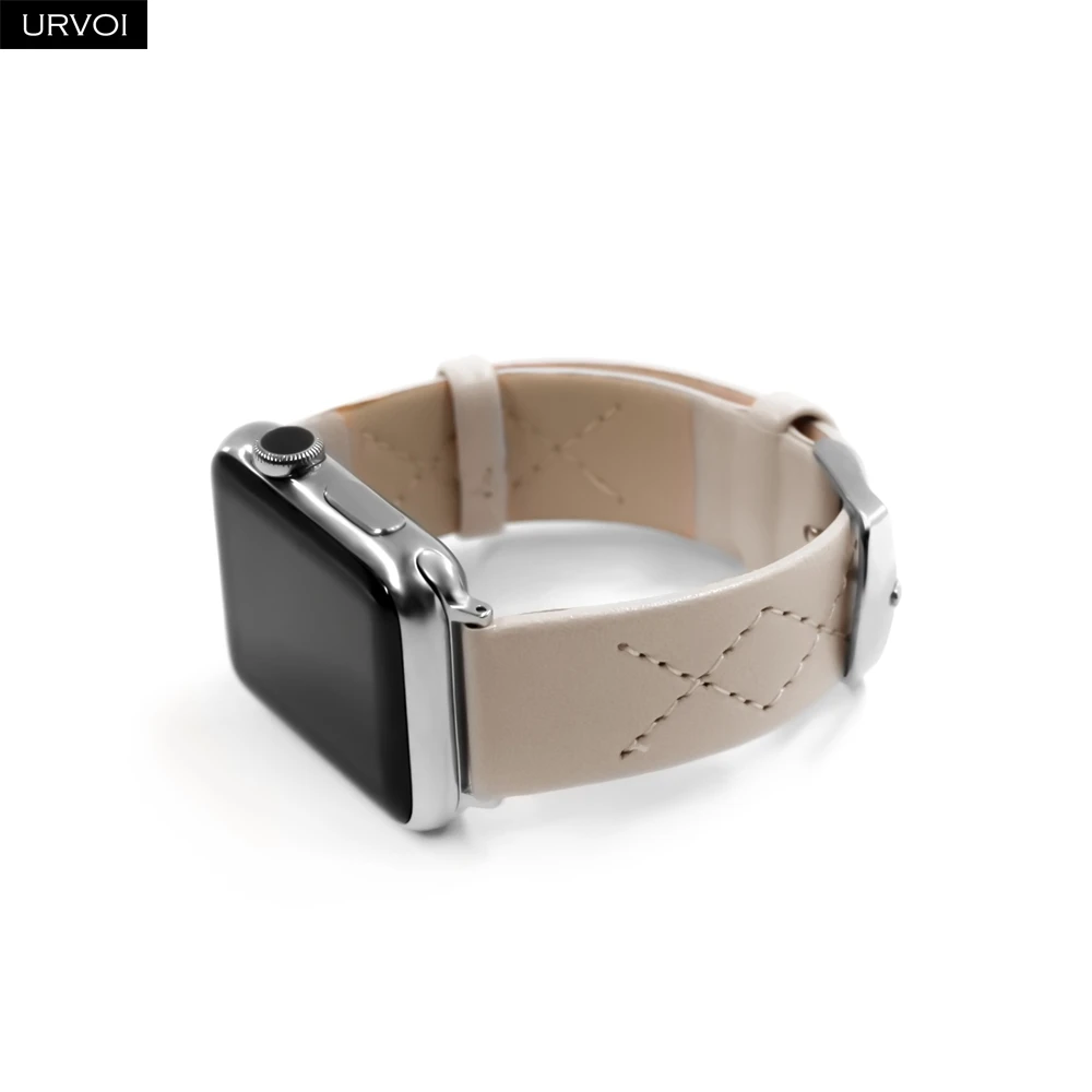 Ремешок URVOI для Apple Watch series 6 5 4 3 2 SE браслет из искусственной кожи с алмазной