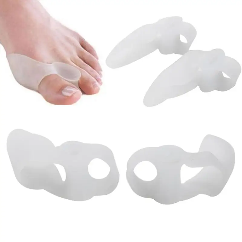 1 Pair=2 Pcs Gel Silicone Bunion Corrector Big Toe Separators Straightener Spreader Foot Care Tool Hallux Valgus Separator | Красота и