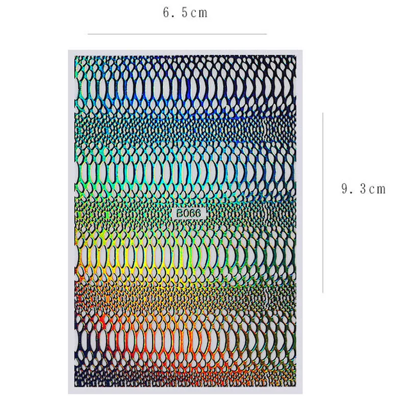 12 листов наклеек для ногтей Полые переводные наклейки Модный узор змеи